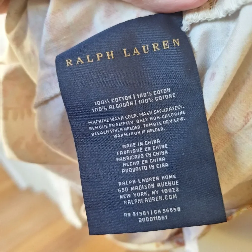 Ralph Lauren Duvet Cover Camile Paisley Chambray King 103 x 90